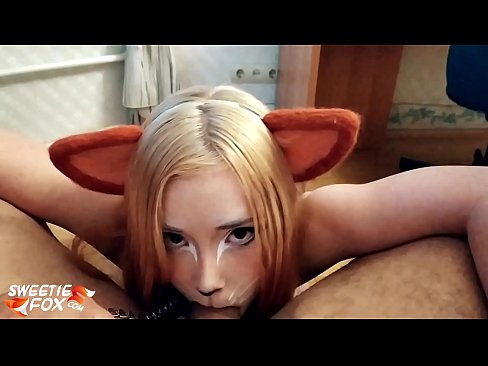 ❤️ Kitsune هن جي وات ۾ ڊڪ ۽ ڪم نگل ❤️